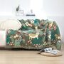 Double Sided Forest Patterned Sofa Bedspread Blanket, thumbnail 1 of 6