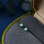 Green Opal Stud Earrings In Sterling Silver, thumbnail 6 of 12