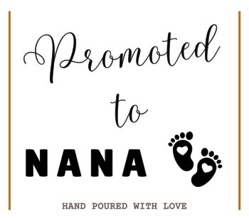 Promoted To Nana Funny Pregnancy Announcement Candle Gift, 4 of 4