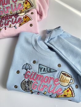 Just A Gilmore Girlie Embroidered Sweatshirt, 2 of 6