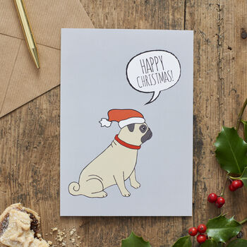 Christmas Pug Dog Pin Badge, 12 of 12