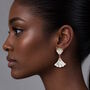 Mermaid Pearl Statement Art Deco Earrings, thumbnail 2 of 11