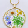 Medium Necklace With Daisies And Green Flowers, thumbnail 10 of 11