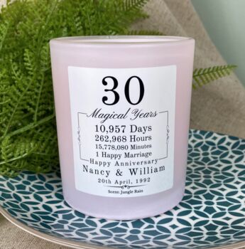 Personalised 30th Magical Years Anniversary Candle, 4 of 11