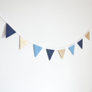 Navy And Gold Glitter Bunting, 2 of 4