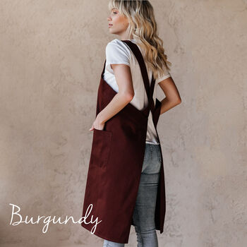 Personalised Cotton Pinafore Apron For Women, 8 of 12
