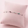 Sterling Silver Mini Family Birthstone Bracelet, thumbnail 4 of 8