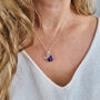 Silver Initial And Birthstone Crystal Necklace, thumbnail 2 of 9