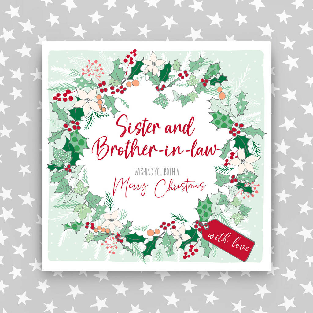 Sister And Brother In Law Merry Christmas Card By Molly Mae®