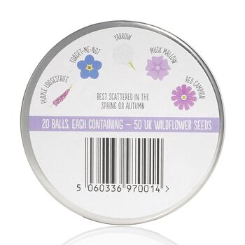 Butterfly Seedball Wildflower Gift Seed Ball Mix Tin, 3 of 10