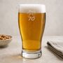 Personalised Pint Glass Engraved For 70th Birthday Gift, thumbnail 1 of 12