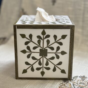 Facial Tissues Cover Box Wood Inlay, Guest Room Decor, 2 of 12