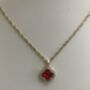 Red Clover Pendant Necklace, thumbnail 5 of 6