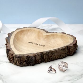 Personalised Wooden Heart Dish, 4 of 7