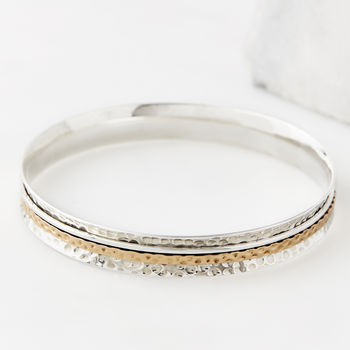 Karma Fortune Silver Spinning Bangle, 3 of 12