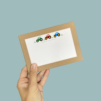 Personalised Tractor Correspondence Cards / Notelets, 5 of 6