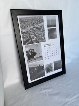 Personalised Photo Collage Print With Optional Custom Calendar / Date Wall Art A4 Frame Not Included, 2 of 2