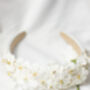 White Flower Embellished Headband With Gems, thumbnail 4 of 8