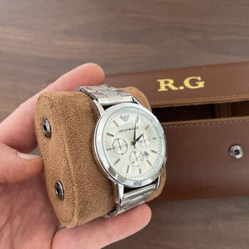 Personalised Luxury Foiled Watch Holder Case For Him, 7 of 9