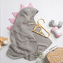 Baby Dinosaur Hooded Blanket Easy Knitting Kit, thumbnail 1 of 10