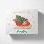 Santa Sleigh Christmas Eve Box With Personalised Name, thumbnail 1 of 2