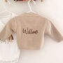 Personalised Taupe Knitted Cardigan, thumbnail 5 of 11