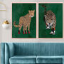 Custom Personalised Leopard Wearing Heels Art Print, thumbnail 2 of 6