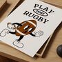 Play More Rugby Retro Print, thumbnail 6 of 8