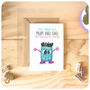 Greatest Creation Cute Funny Happy Anniversary Card Monster For Mum And Dad From Son Daughter, thumbnail 2 of 4