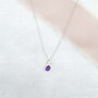 Amethyst Sterling Silver Charm Necklace February Birthstone Jewellery, thumbnail 1 of 4