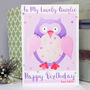 Personalised Owl Relation Birthday Card, thumbnail 7 of 9