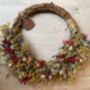 Handcrafted Artisan Woodland Dried Flower Wreath, thumbnail 1 of 6