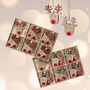 Wooden Christmas Reindeer Hanging Tree Decorations Set Of 12, thumbnail 1 of 4