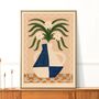 Floral Vase Bohemian Botanical Art Print, Flower Poster, thumbnail 1 of 3