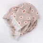 Daisy Floral Pure Cotton Muslin Tassel Baby Blanket, thumbnail 3 of 3