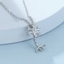Tiny Neurone Cell Pendant Necklace In Sterling Silver, thumbnail 1 of 9
