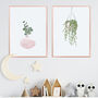 Scandi Eucalyptus House Plant Japandi Wall Art Print, thumbnail 2 of 5