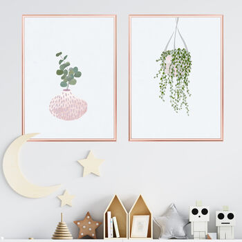 Scandi Eucalyptus House Plant Japandi Wall Art Print, 2 of 5