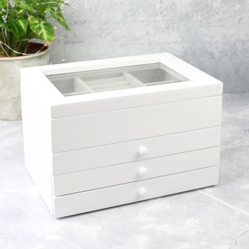 jewellery wooden box drawer three notonthehighstreet homeware lisa angel gifts