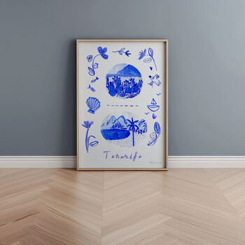 Scenes Of Tenerife Blue Tile Inspired Travel Print, 2 of 12