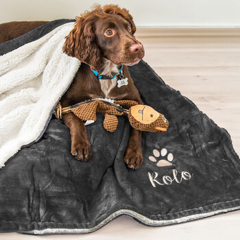 Personalised Sherpa Style Cat And Dog Blanket, 2 of 12