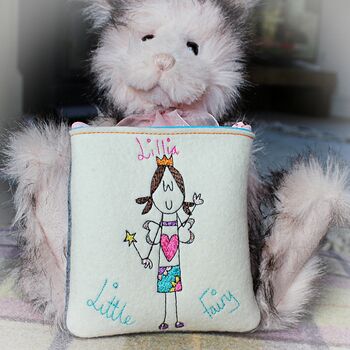 Personalised Embroidered Little Fairy Purse, 5 of 12
