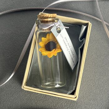 Miniature Personalised Sunflower In A Bottle Keepsake, 6 of 12