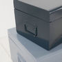 Metal Storage Trunk With Leather Detail, thumbnail 5 of 8