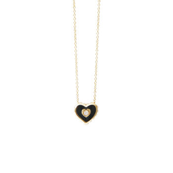 14ct Gold, Enamel And Diamond Necklace, 3 of 6