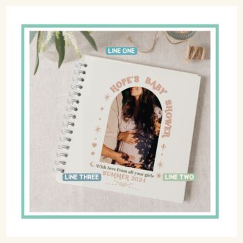 Personalised Photo Baby Shower Guest Book, 3 of 5