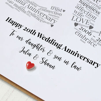 Personalised 20th China Anniversary Card, 3 of 6
