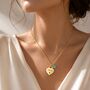 Personalised Name Heart Pendant Necklace With Birthstone Symbol, thumbnail 3 of 12