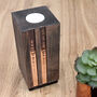 Personalised Wood And Copper Candle Holder, thumbnail 6 of 11