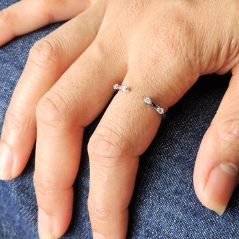 Diamond Open Band Ring, 3 of 8